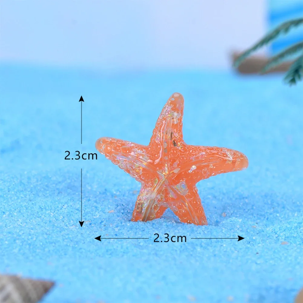 30PCS Resin Starfish Sea Star Micro Landscape Ornament Garden Decoration Crafts Wall Ornaments Aquarium Home Beach Wedding Decor