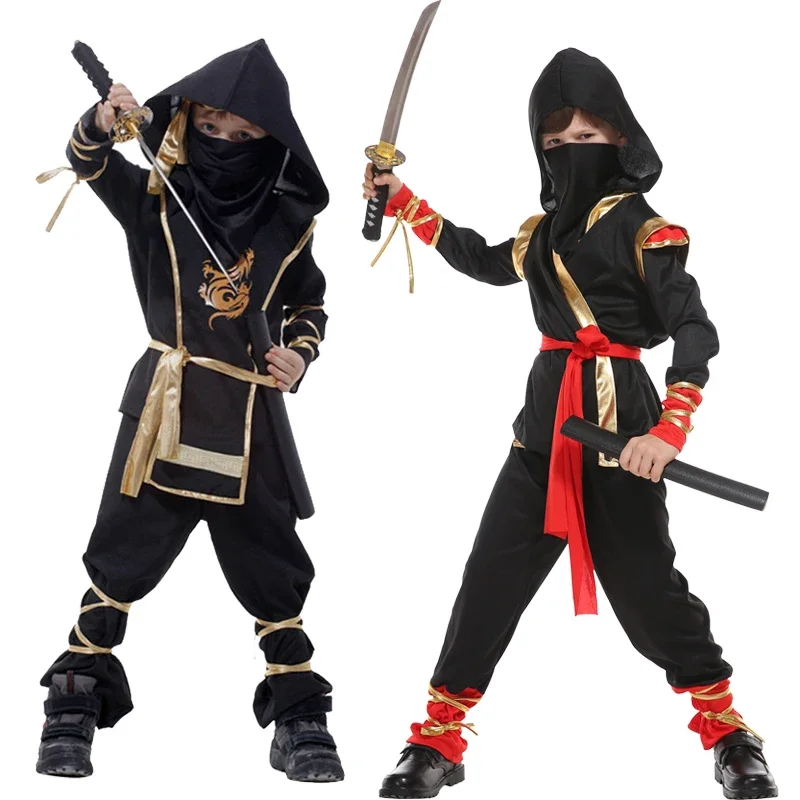 Carnival Kids Ninja Costumes Cosplay Birthday Party Children Boys Girls Warrior Stealth Assassin Costumes