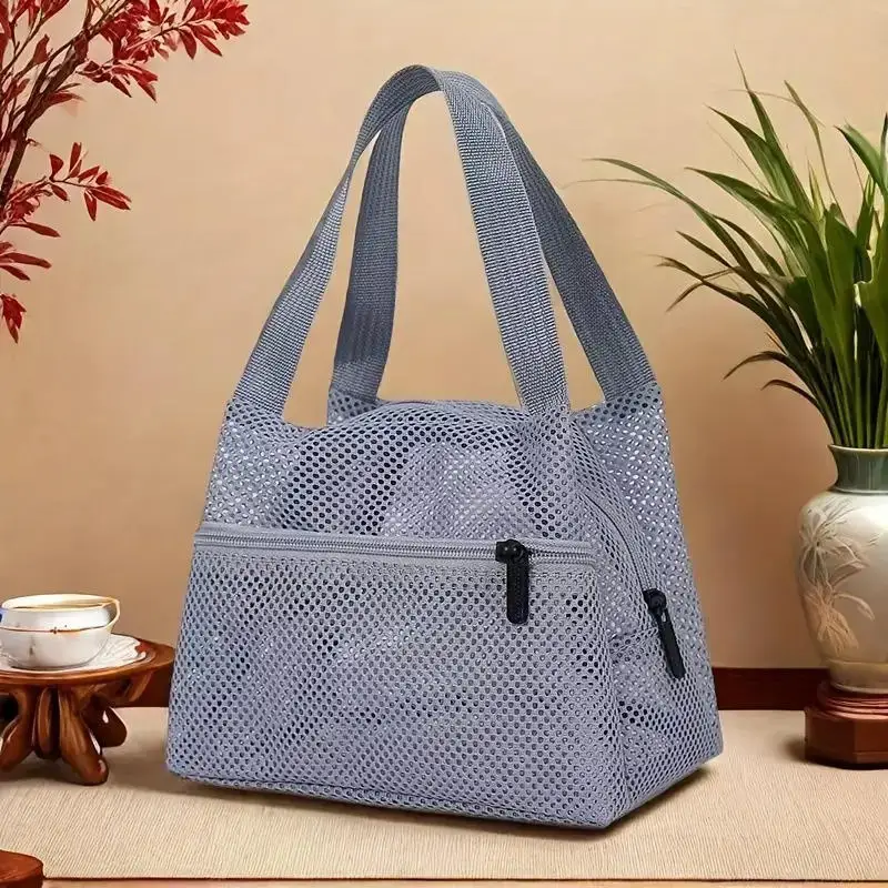 

Space Saving Foldable Toiletry Transparent Mesh Bag For Gym Trip Use Travel Wash Bag Multifunctional Cosmetic Bag