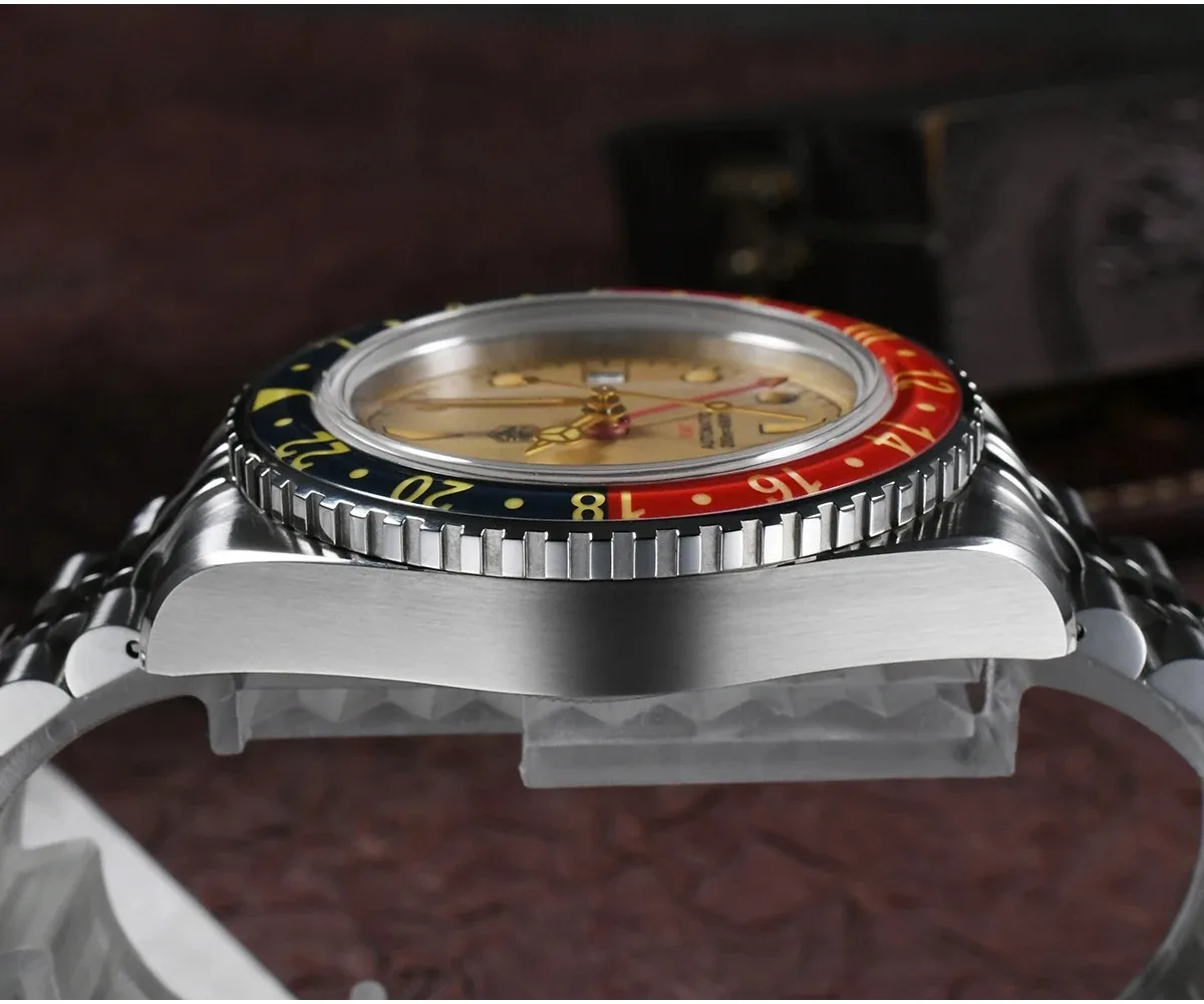 San Martin-Montre-bracelet mécanique rétro automatique Gstuff pour homme, montre-bracelet de luxe, étanche à 200m, lunette saphir Shoous C3, NH34