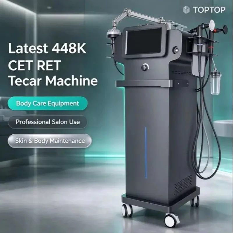 Latest 448k CET RET Tecar Therapy Physiotherapy Wrinkle Removal Pain Relief CET RET Physiotherapy RET CET Slimming Machine