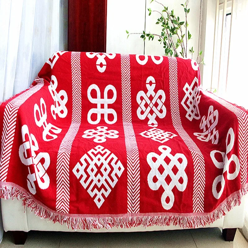 High Quality Vintage Thick Blanket Multipurpose Double-sided Wall Tapestry Sofa Towel Bed Cover Carpet Tablecloths Quilts