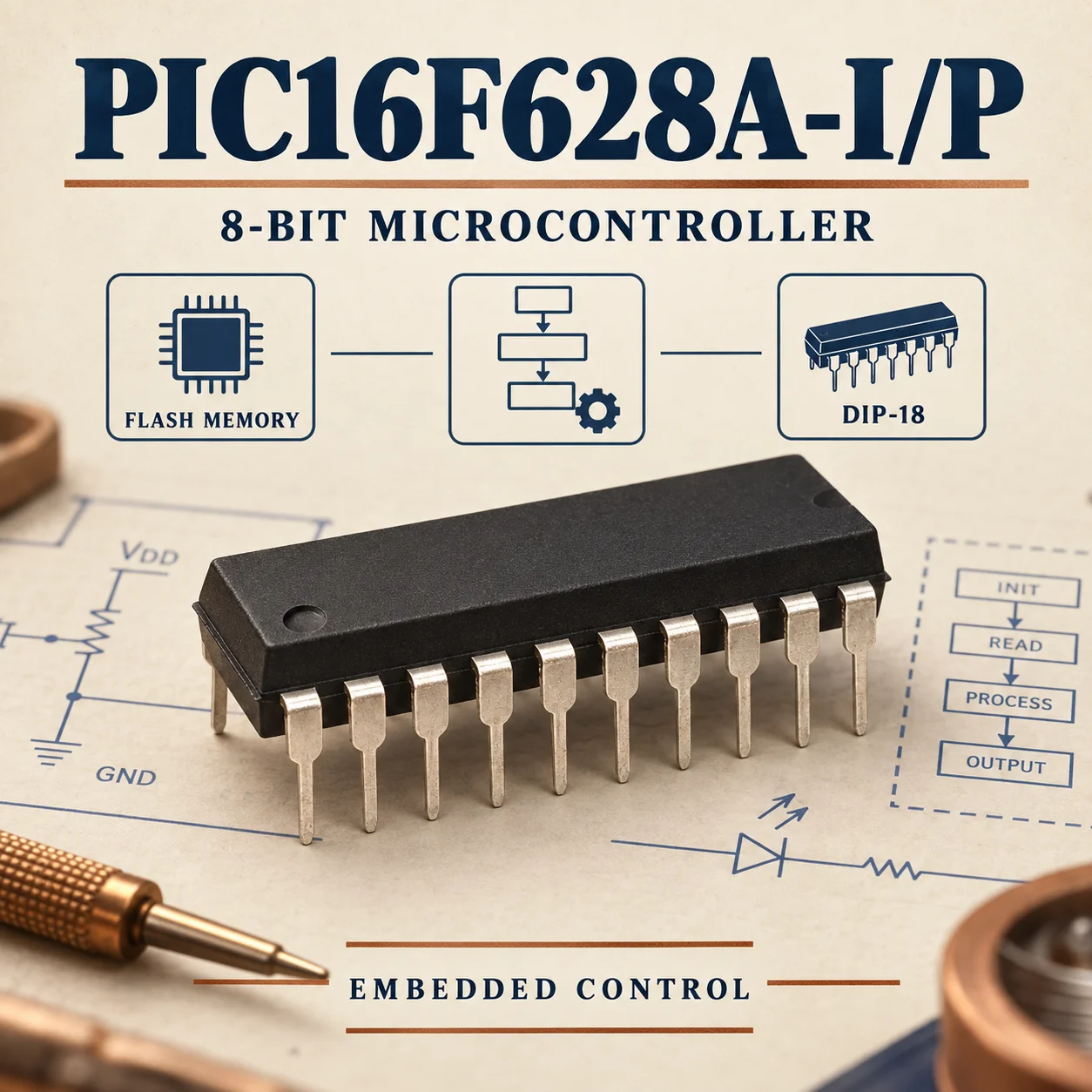 Brand New Original Factory Direct Sale PIC16F628A-I/P Electronic Component