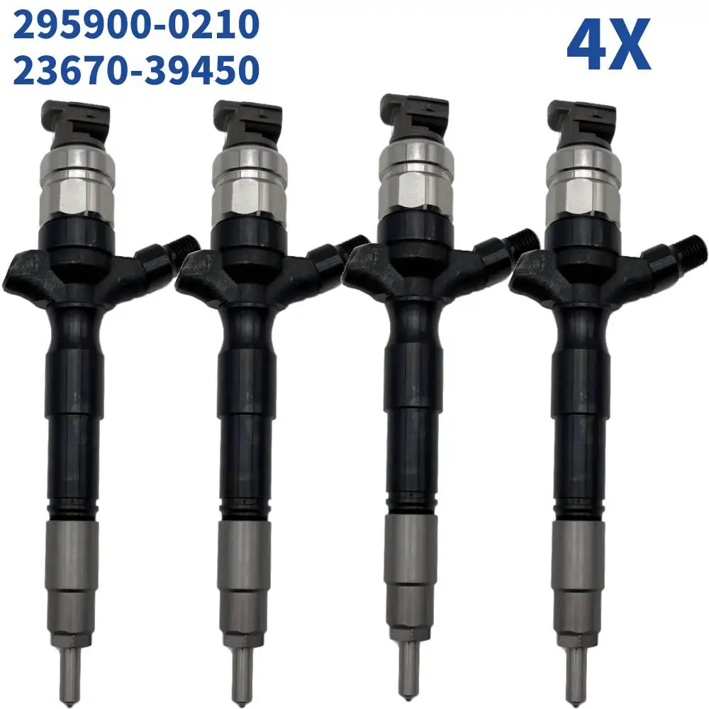

4X Fuel Injector 295900-0210 23670-39450 for Toyota 1KD 2KD HiluxD-4D 3.0L Dyna