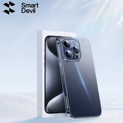 SmartDevil Ultra-thin Transparent Phone Case for iPhone 16 Pro Max 16 15 Pro Simple TPU Case Anti-Drop Back Cover