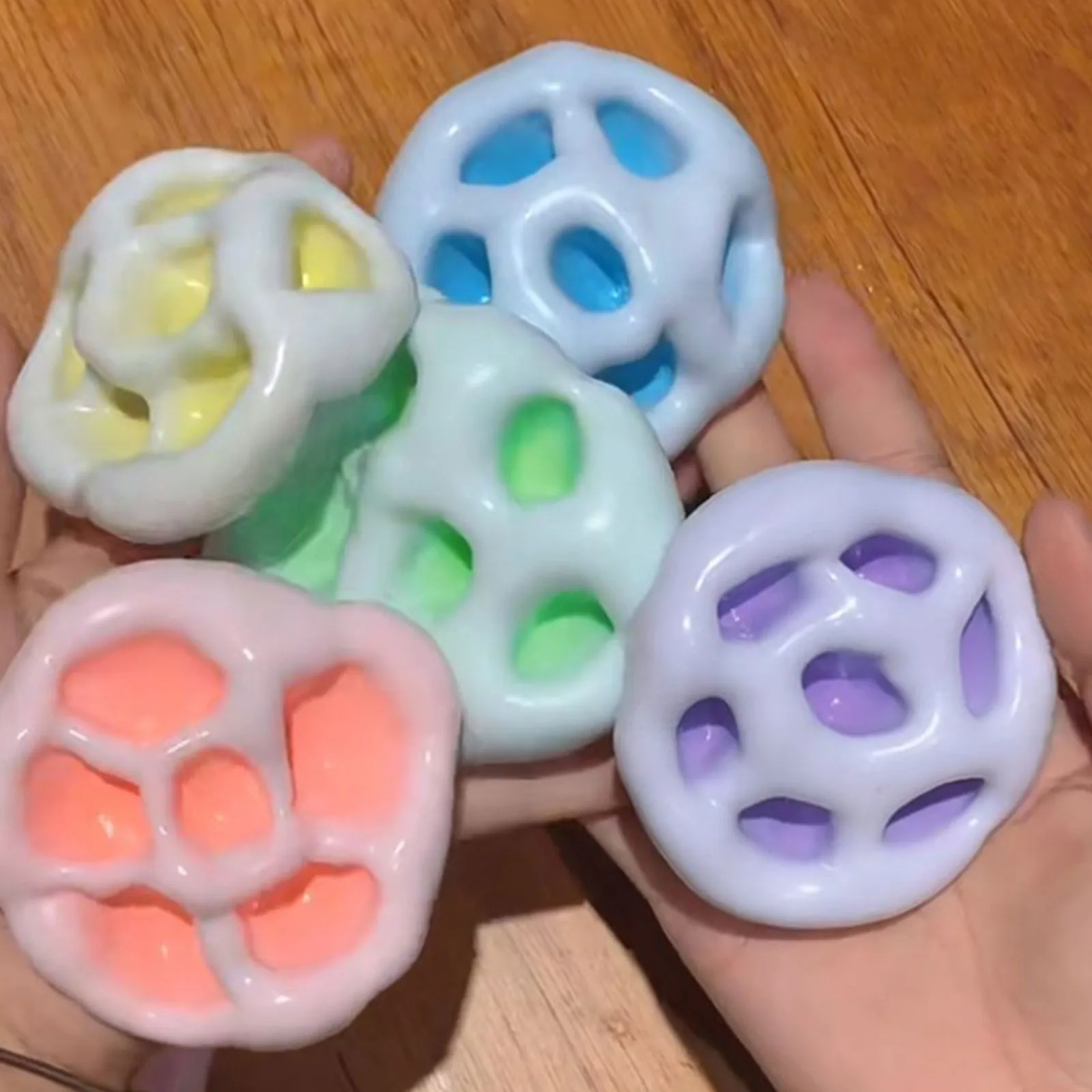 Pelota Antiestrés Relajante, Juguetes de Mesa Blandos, Plástico Elástico, Super Suave, Ultrafino, Pegajoso, Hecho a Mano, Pelota Ligera para Apretar, Juguetes para Aliviar el Estrés