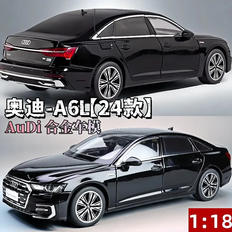 

1:18 Audi A6L 2024, имитация сплава, большая модель автомобиля, звуковой и световой игрушечный автомобиль, детский праздничный подарок