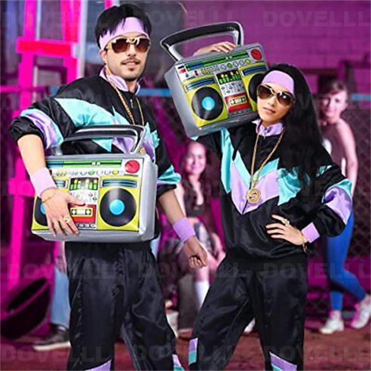 Men\'s 80s Shell Suit Fancy Dress Costume, Premium 80s Assi Tracksuit, Available Carnival Valentine\'s Day Halloween Easter Costu