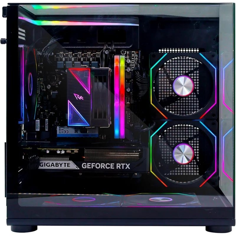 Komputer do gier – Core i5-14400F, RTX 5060Ti 8GB, 32GB DDR5, 1TB NVMe SSD 3300MB/s, zasilacz 600W, obudowa M-ATX ARGB z 5 wentylatorami ARGB i pilotem