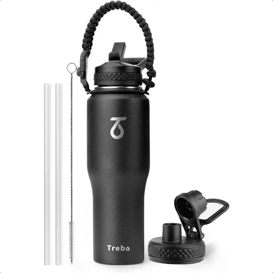 

32 oz Water Bottle Insulated Fit in Any Car Cup HolderTriple Wall Vacuum Stainl Steel Water Bottles Keep Cold for 48 Hrs Leakpr