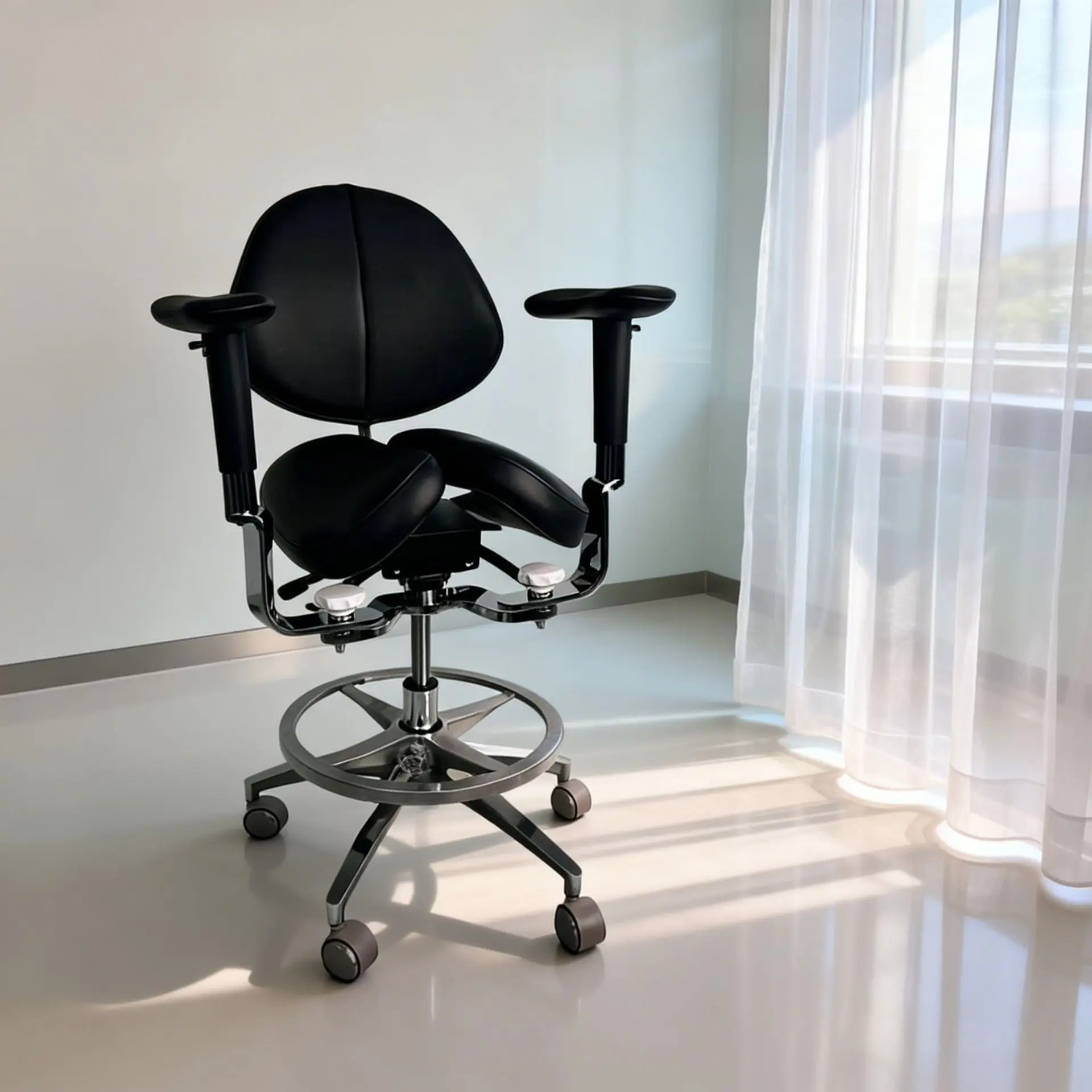 Dental chair, dentist seat, adjustable operating room back rest chair, flexible rotation, and ad justable armrest