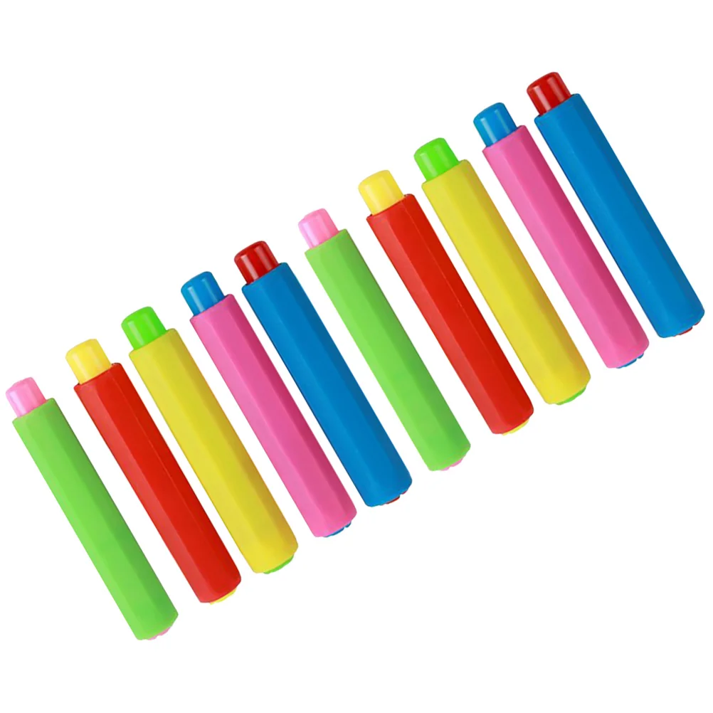 

10pcs Chalk Set Colorful Clips Chalk Extension Holder for Teachers PP Lightweight Classroom Supplies School Storage