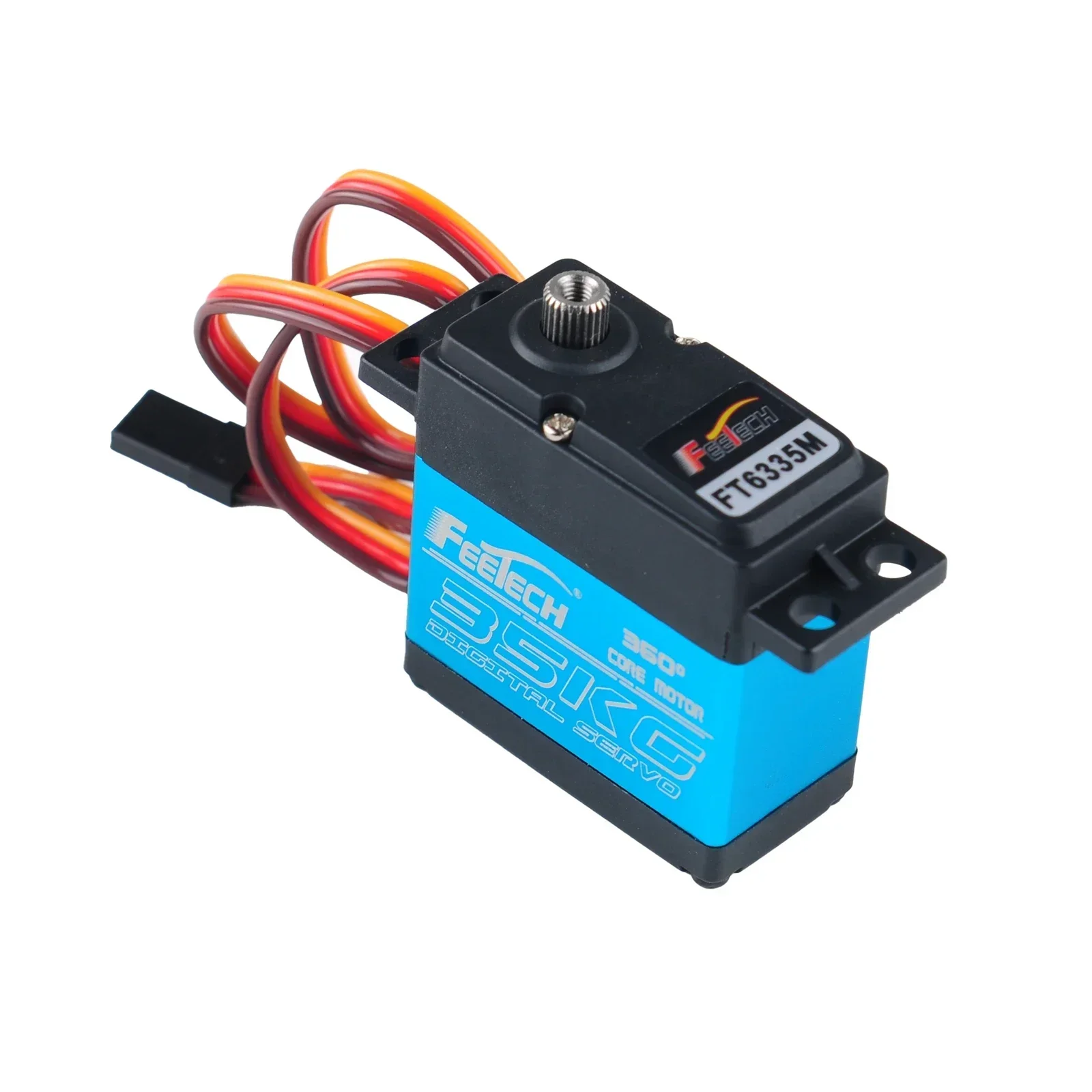 Servomoteur Numérique Résistant à 360, 35kg, FT6335M, 7.4V, Engrenage en Alliage d'Aluminium Bleu avec Bras D.lique, 1/2/4 Pièces