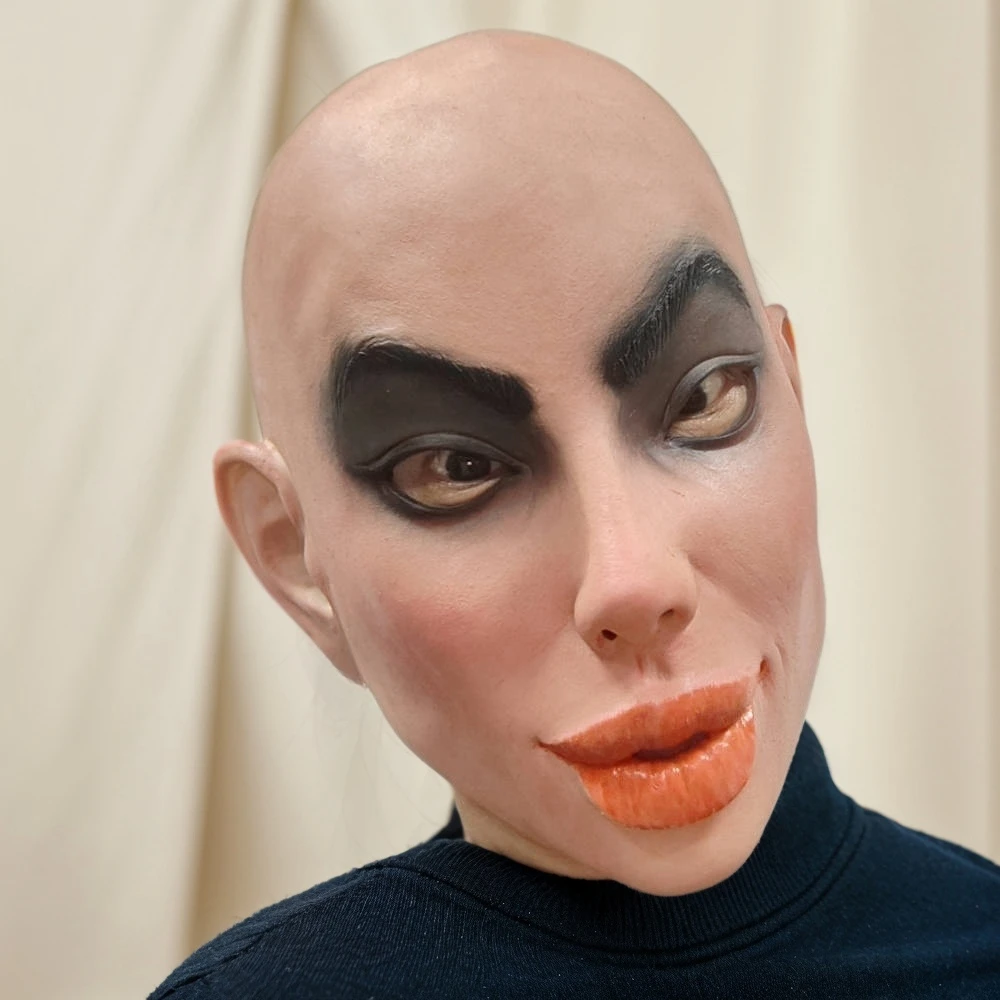 Angelina Jolie masque célébrité masques actrice avec chauve grande bouche en caoutchouc Sexy chauve femme laid masque