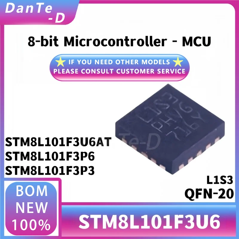 Microcontrolador MCU original e autêntico, STM8L101F3U6TR, QFN20