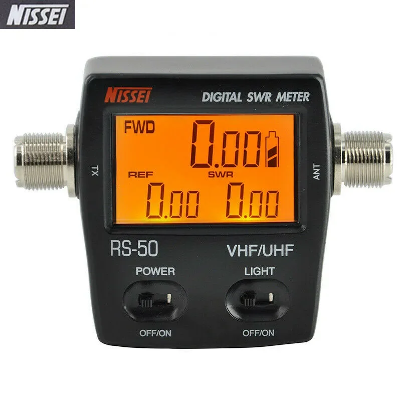 NISSEI RS-50 RS50 Цифровой кВт/ваттметр Измеритель мощности 125-525 МГц 120 Вт UHF/VHF M Тип разъема для двусторонней радиосвязи