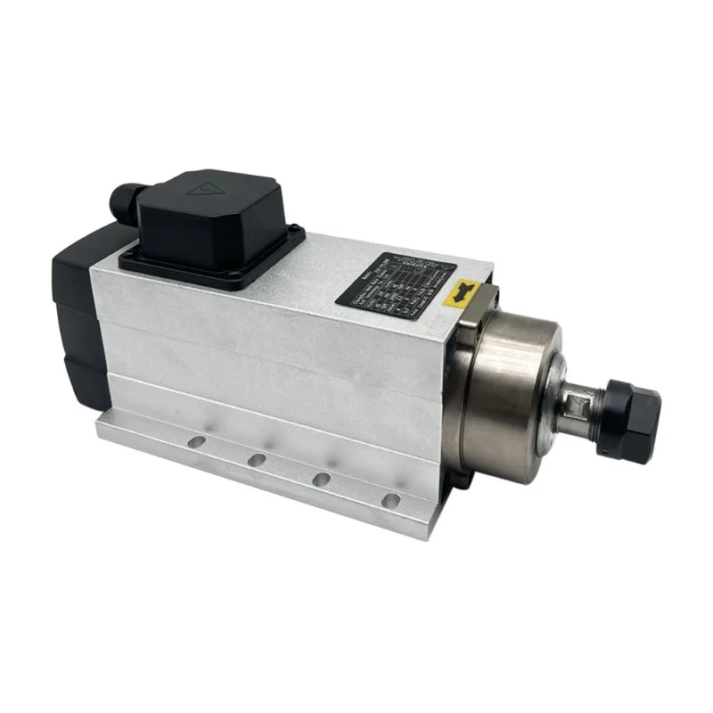High Speed  Cnc Spindle Motor 2.2KW ER20 24000RPM  110V 220V 380V Air Cooled Square Flanged Spindle Motor for Cnc