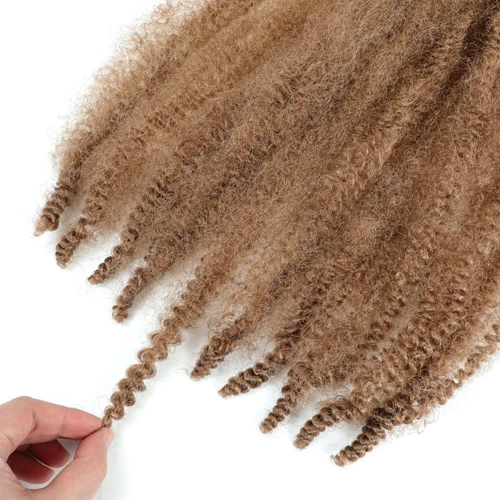 Federndes Afro Twist Haar geeignet für beschädigte Soft Locs synthetische verworrene Marley Twist Flechten Haar für schwarze Frauen Bulk Extension