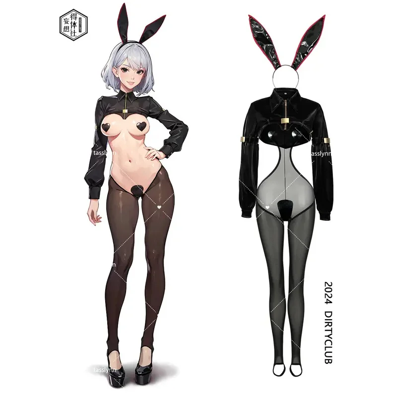 Dirty Tech Sexy Inverse Gauze Rabbit Anime Maid Cosplay Costumes Halloween Costumes for Toddler Original Design Bunny Girls