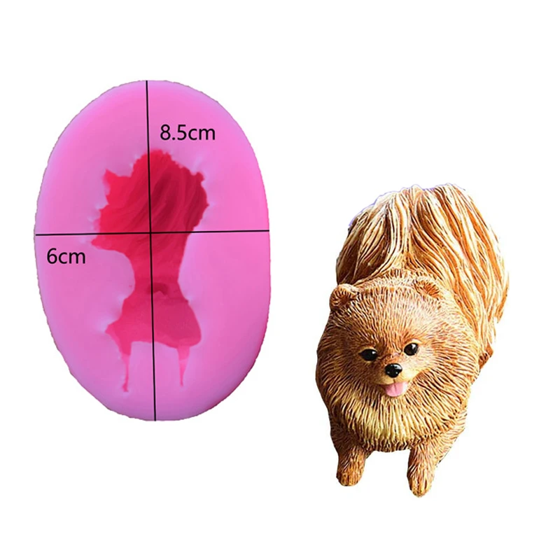 3D Dog Silicone Soap Molds Cake Chocolate Mold Puppy Dog Soap Mold Candle Mould  Animal Silicone Mold for Soap Baking Mould