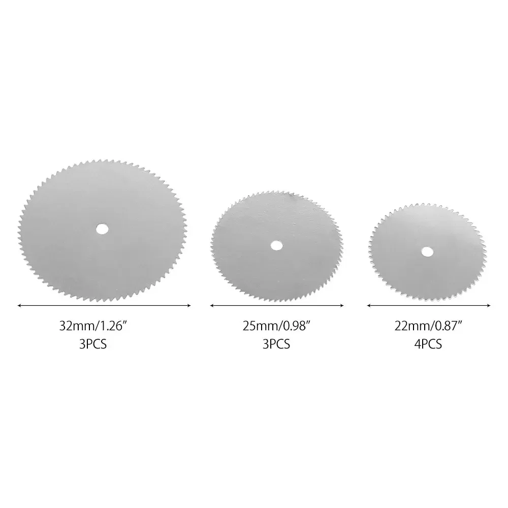11PCS-Set Mini Circular Saw Blade Stainless Steel Cutting Disc Wood、Plastic、PVC Cutting