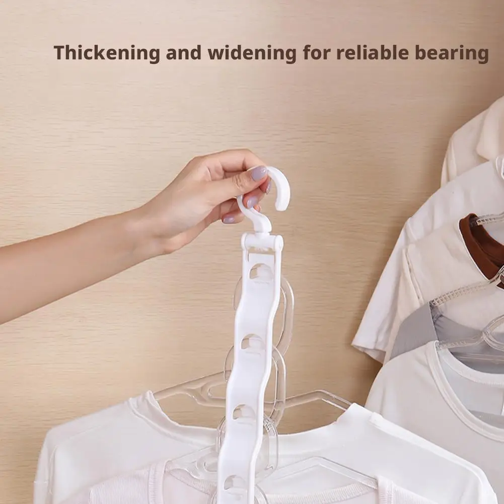 Picture 6: Multifunctional Hook Space Saving 5-layer Plastic Hanger Familie Windproof Hanger Suitable Simple Dormitories Folding Apart D0N3