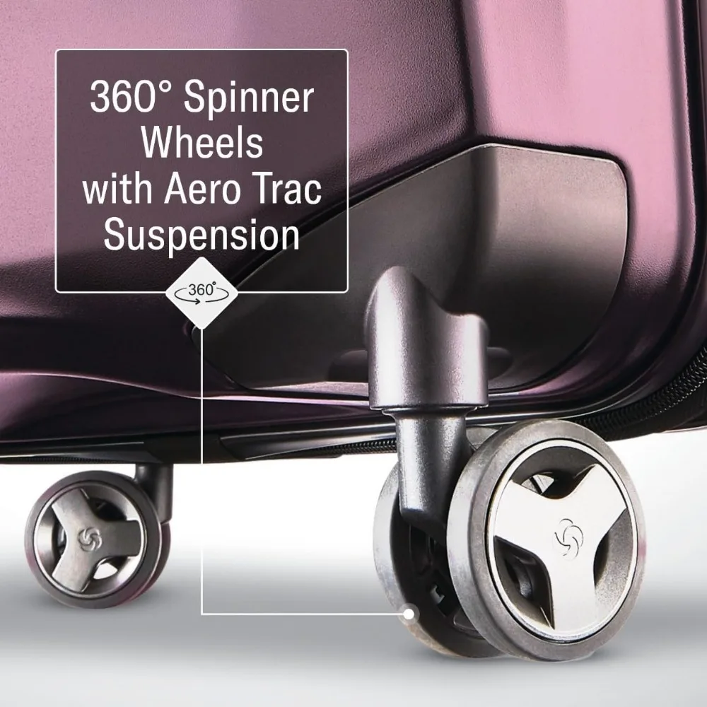 Легкий ударопрочный 20-дюймовый чемодан для ручной клади с возможностью 360° °   Спиннерные колеса и регулируемые функции для удобства путешествий