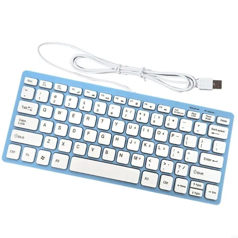 Wireds USB Mini Keyboards 78Key Thin Keyboards Ergonomic Portable Keyboards 