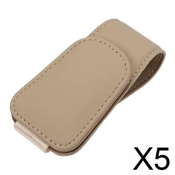 

Держатель для очков из искусственной кожи, солнцезащитный козырек, зажим для очков, универсальные автомобильные аксессуары, магнитная вешалка для очков для организации автомобиля