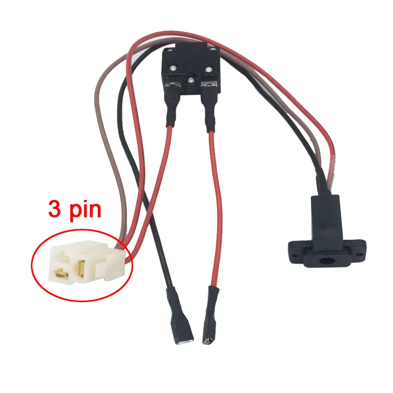 Children electric car battery charging interface,Toy car dual-drive motor wire, key ignition switch battery charging clip