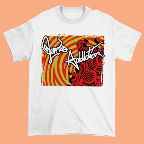 Janes Addiction Screen Short Sleeve T-Shirt White men All size