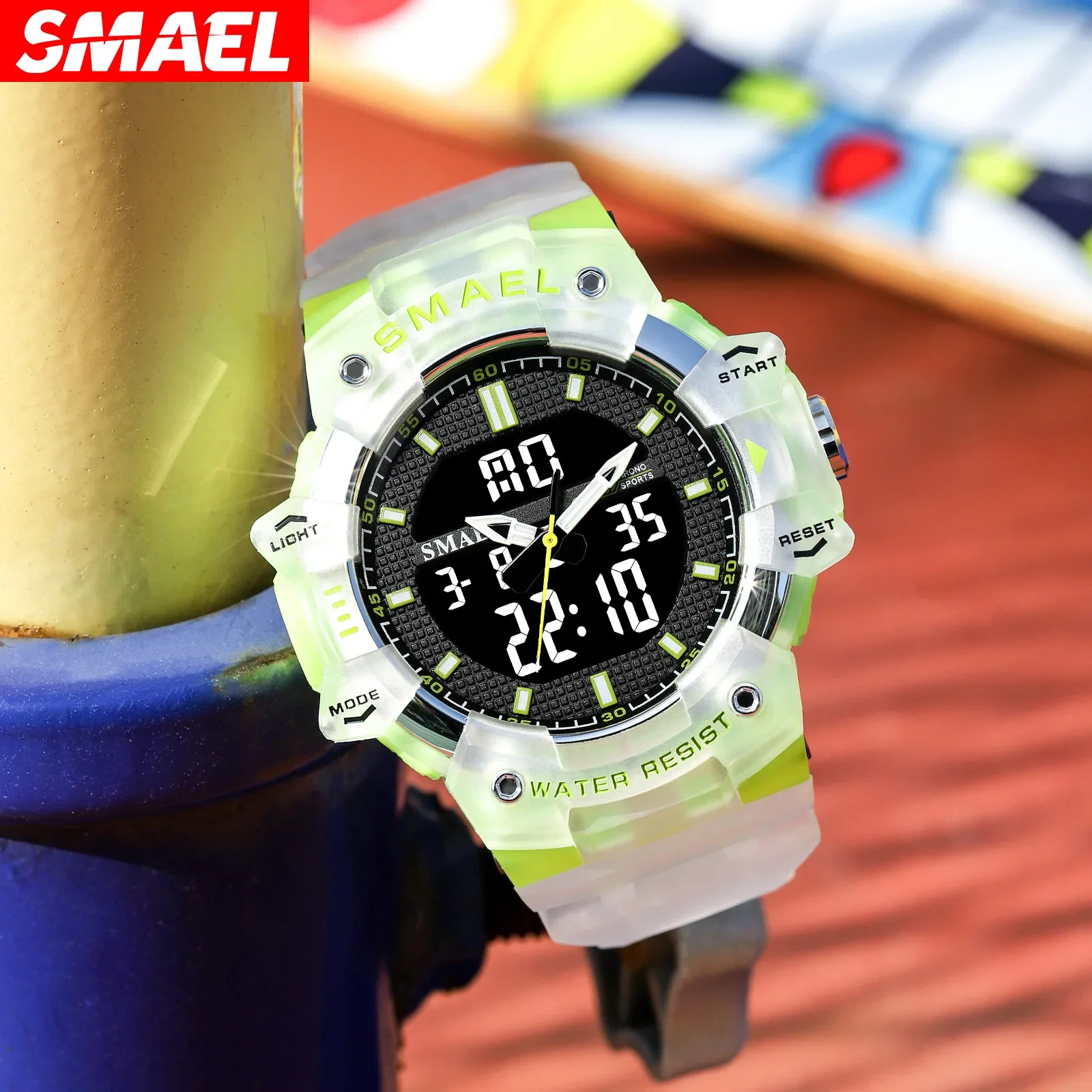 NEW SMAEL Men's Watches Popular Large Dial Multi-functional Outdoor Waterproof Student Sports Electronic Watch  Digital Wristwat