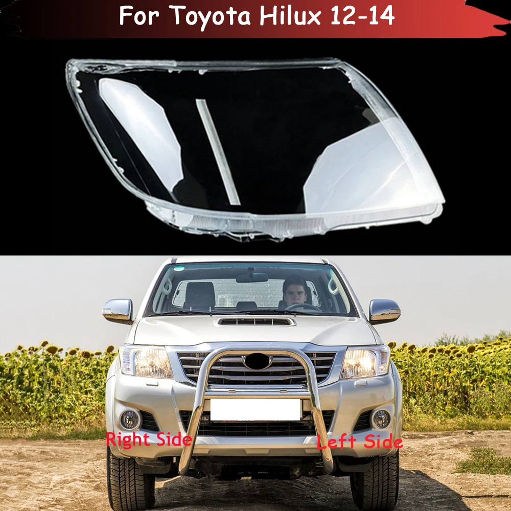 

Auto Head Lamp Case For Toyota Hilux 2012 2013 2014 Car Front Headlight Cover Lampshade Glass Lampcover Caps Headlamp Shell