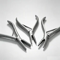 3 Type 7 Inch Silver Stainless Steel Clamp Hair Extension Plier with Two Holes Keratin Hair Extensions Removal Tools