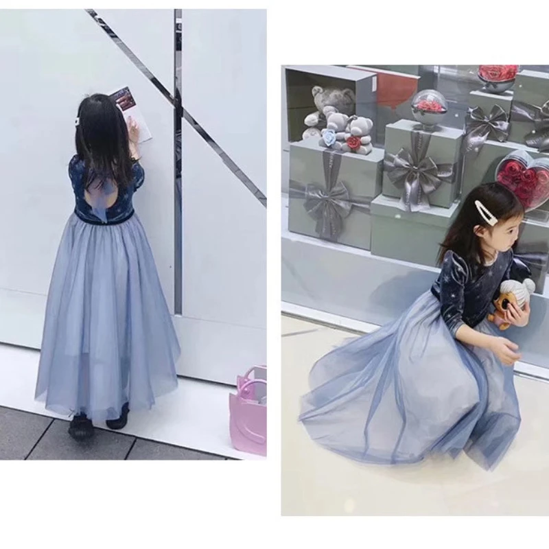 Toddler Girl Princess Dress Spring Long Sleeve Backless Kids Dresses Birthday Party Children Clothes Autumn Flower Girl Dresses