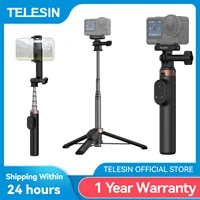 TELESIN Control remoto inalámbrico Bluetooth Selfie Stick trípode para DJI OSMO Action 4 5pro 6 360 Gopro 9 10 11 12 13 Smartphone