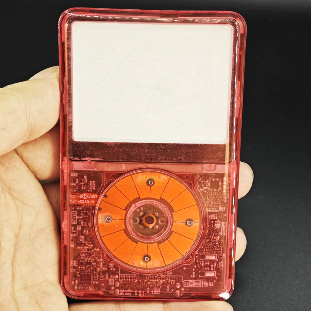 Transparente Rosa Gelb Orange Frontplatte Gehäuse mit Clickwheel-Flex-Taste für iPod Classic 6. und 7. Generation 80GB 120GB 160GB – Detail 2