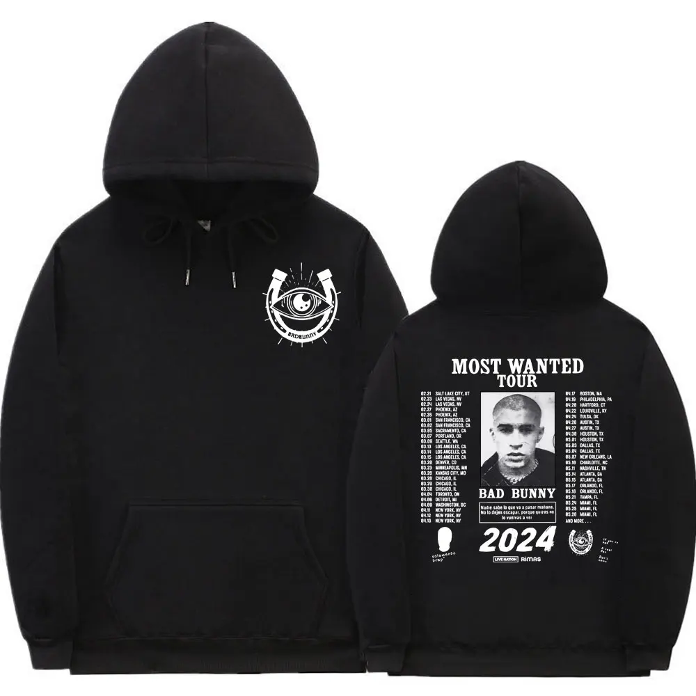 

Rapper Bad Bunny 2024 Most Wanted Tour Nadie Sabe Lo Que Va A Pasar Manana New Album Hoodie Male Hip Hop Oversized Sweatshirt