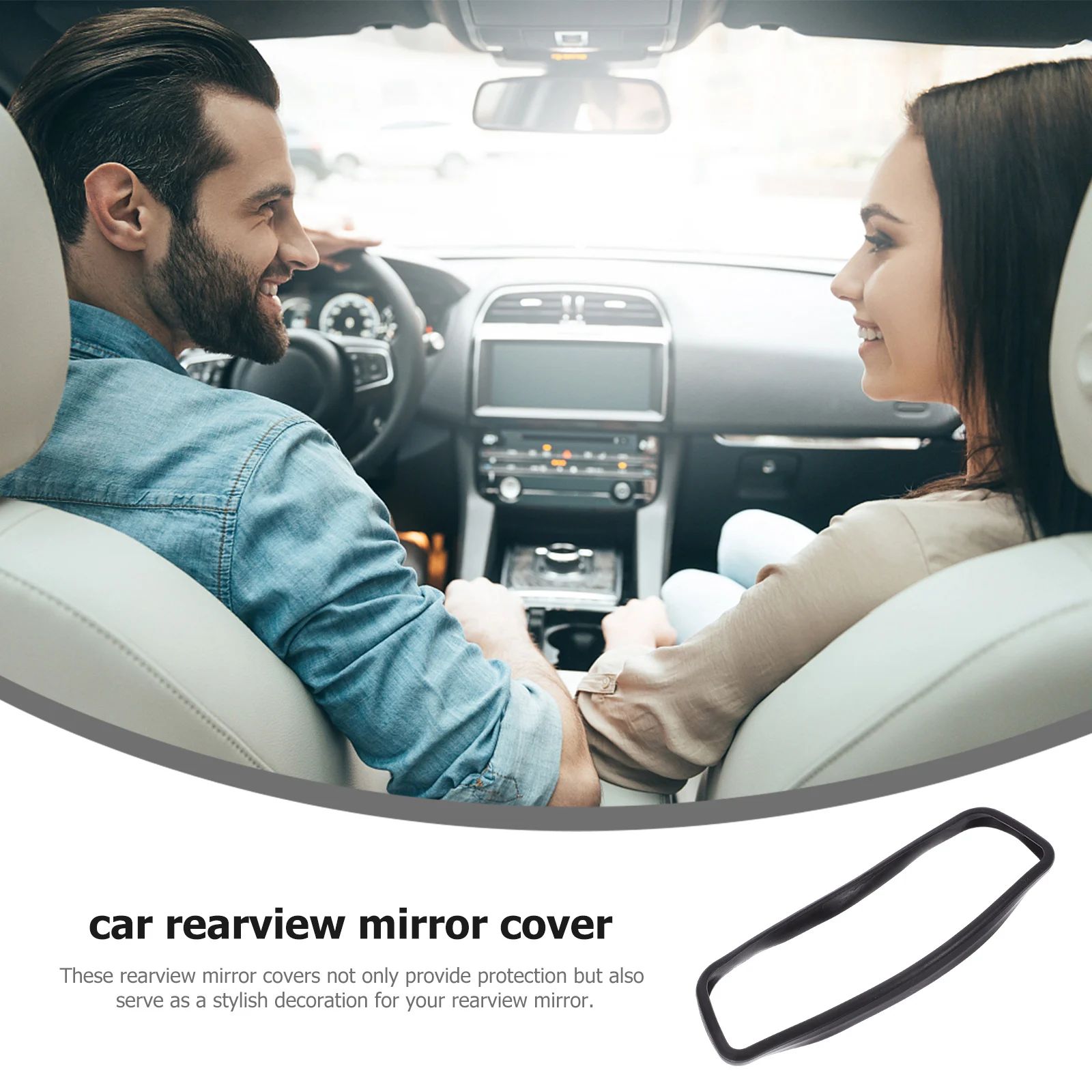 

Rear View Mirror Protective Cover Interior Car Decor Silica Gel Rearview Accessory Visor