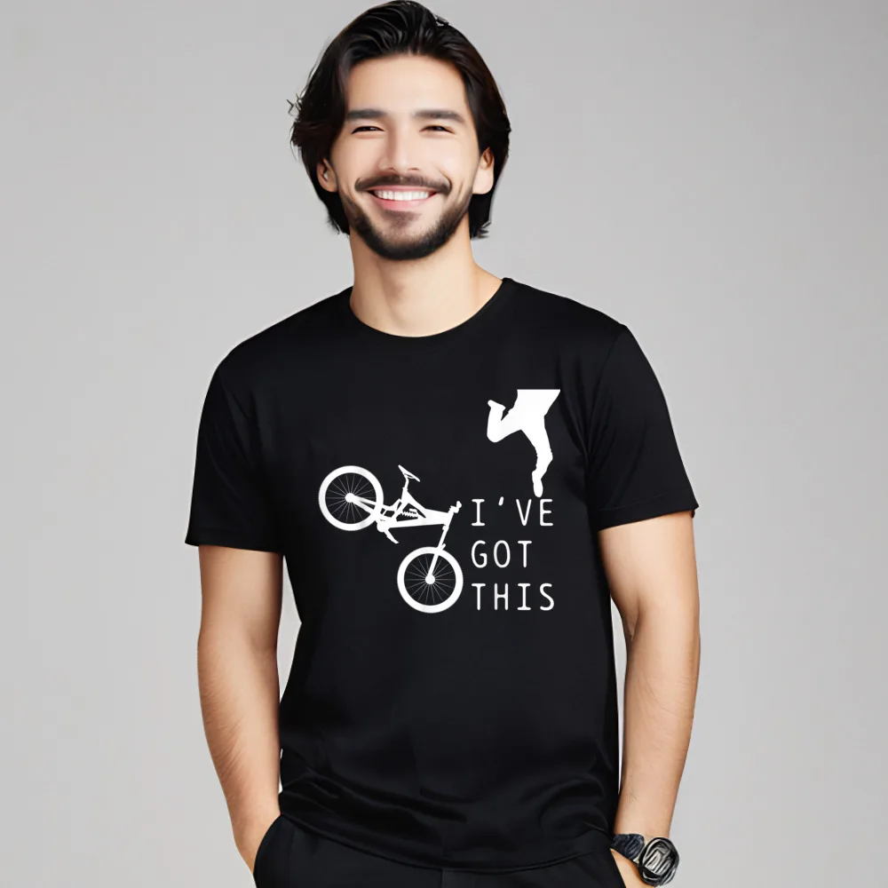 

Cute Youth T-Shirt Mountain Bike Shirt - Funny Normal Tops Tees 100% Cotton Fabric Short Sleeve Print Tops Shirt Crew Neck