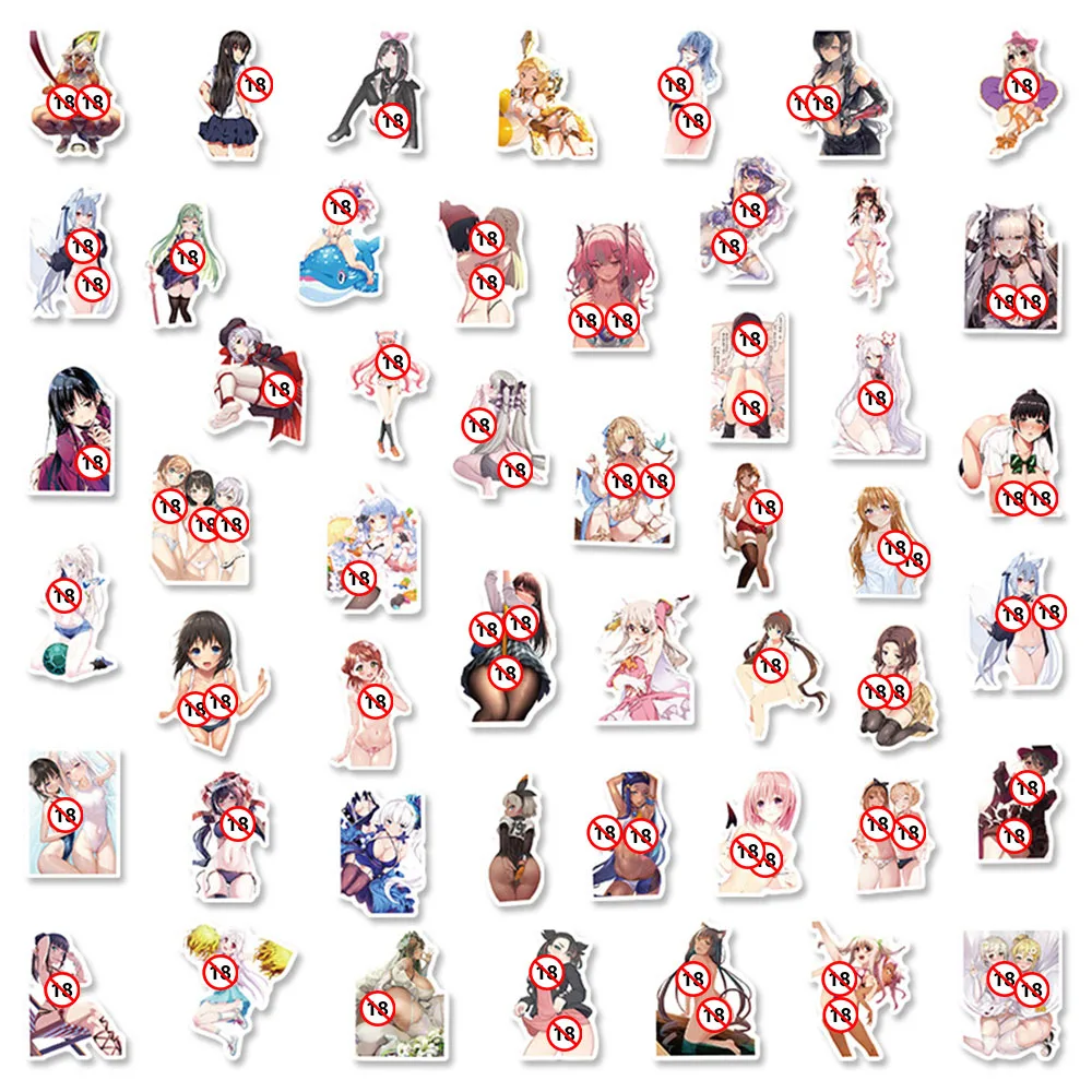 10/30/50PCS Anime Sexy Girls Hentai Stickers Graffiti Decals DIY Laptop Phone Luggage Notebook Waifu Sticker For Adult Toy Gift