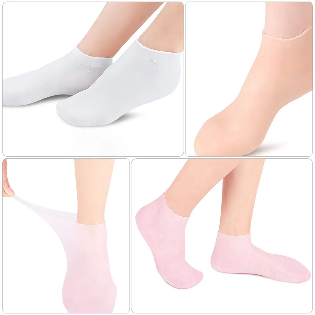 

3Pairs Gel Moisturizing Socks Elastic Foot Care Breathable Anti-Crack Gel Ship Socks Soft Comfortable Daily Wear