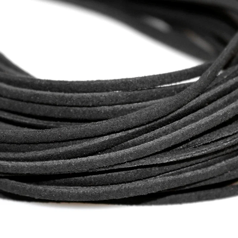 100pcs/lot 3mm 18inch Adjustable Black Flat Faux Suede Cord Necklace Leather Colares Cuerda Accessories Diy Jewelry Fittings