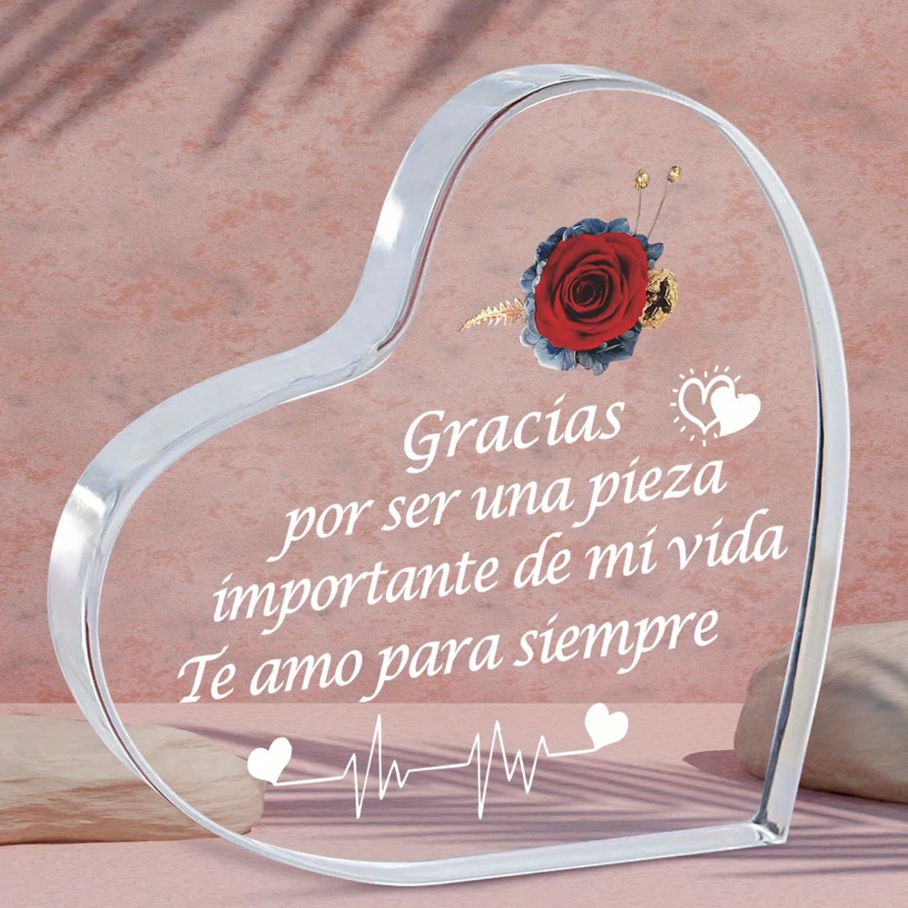 1pc, Spanish I Love You Gifts for Her Him Valentines Day Gifts for Girlfriend Wife Birthday Wedding Anniversary Keepsake