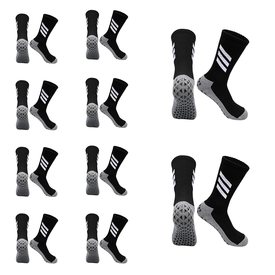 10 Pairs New Soccer Socks Anti-slip Football Socks Breathable Sweat-Wicking Outdoor Sport Tennis Volleyball Badminton Yoga Socks