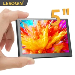 LESOWN Small Portátil Touchscreen Monitor 5 inch 800x480 IPS USB mini LCD Screen HDMI Wide Display for PC Laptop Raspberry Pi