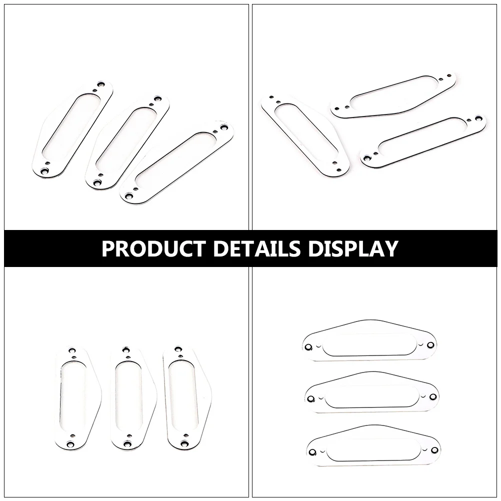 

3Pcs Guitar Pickup Rings Replacement Single Coil Pickup Frames Durable Lightweight DIY Electric Guitar Accessories