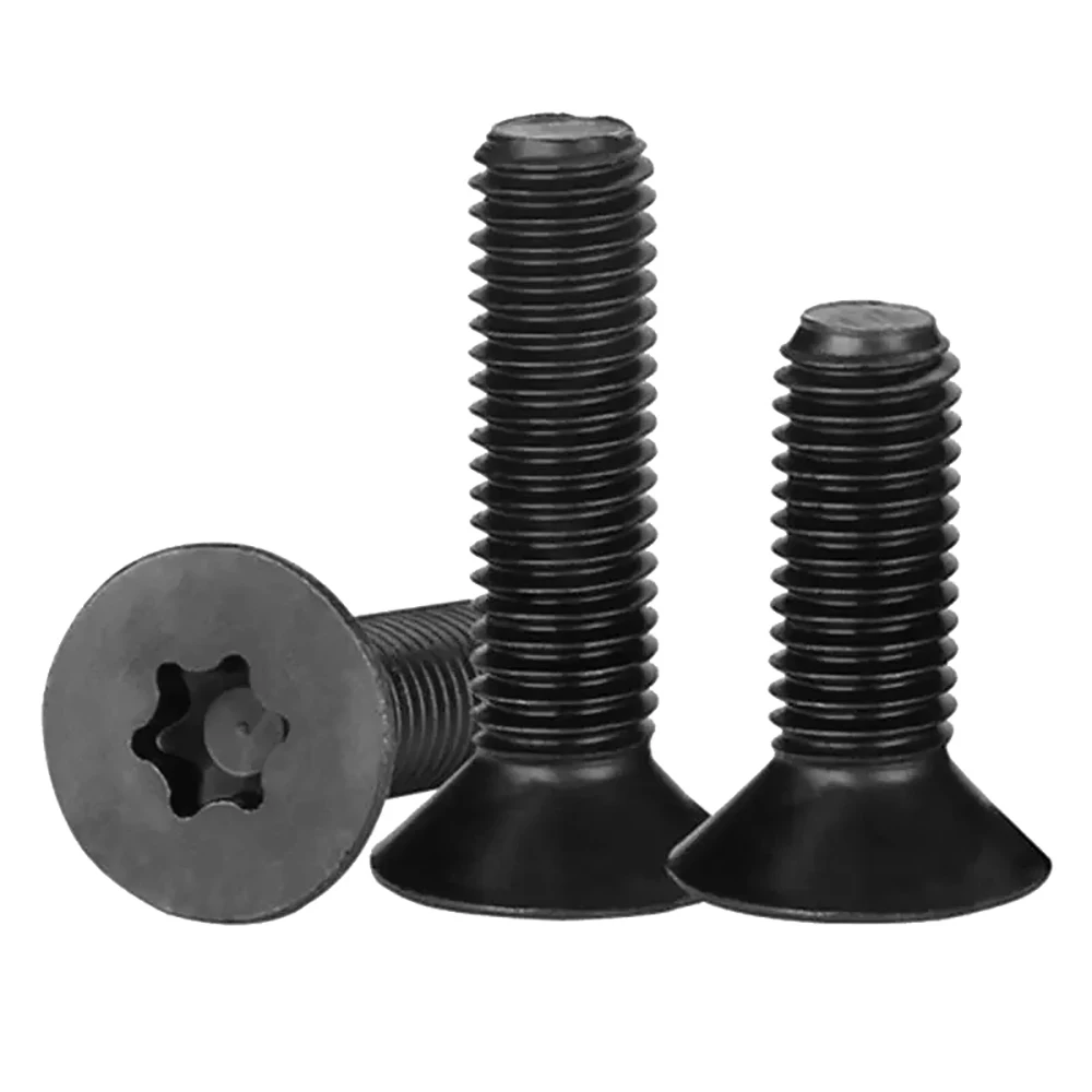 Weiyi 10 Stück Schwarze SUS304 Edelstahlschrauben Sechsrund-Torx Senkkopfschrauben Maschinenschrauben M2 M2.5 M3 M4 M5 M6 M8 M10 – Detail 4
