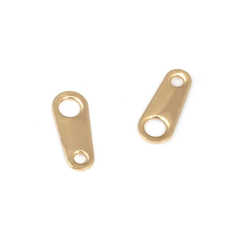 40 PZ 6x3.5MM 9x3MM 10x4MM 18K Colore Oro Ottone 2 fori Catenacci e Catene Connettore Catena di Gioielli Che Fanno Forniture Risultati Fai Da Te