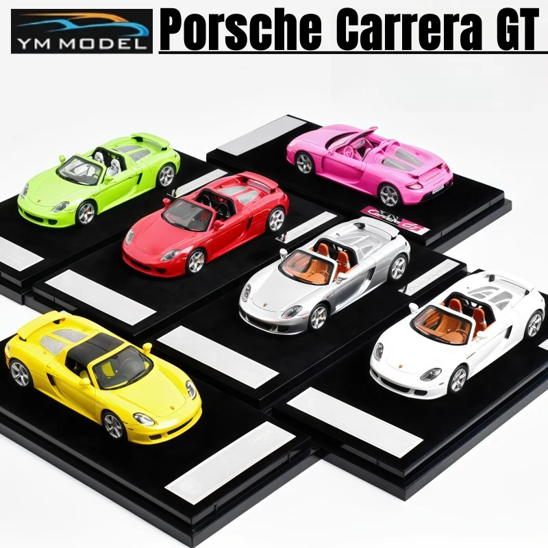 

YM Model 1:64, Porsche Carrera GT convertible, resin static miniatures simulation car tide play model, boy collection display.